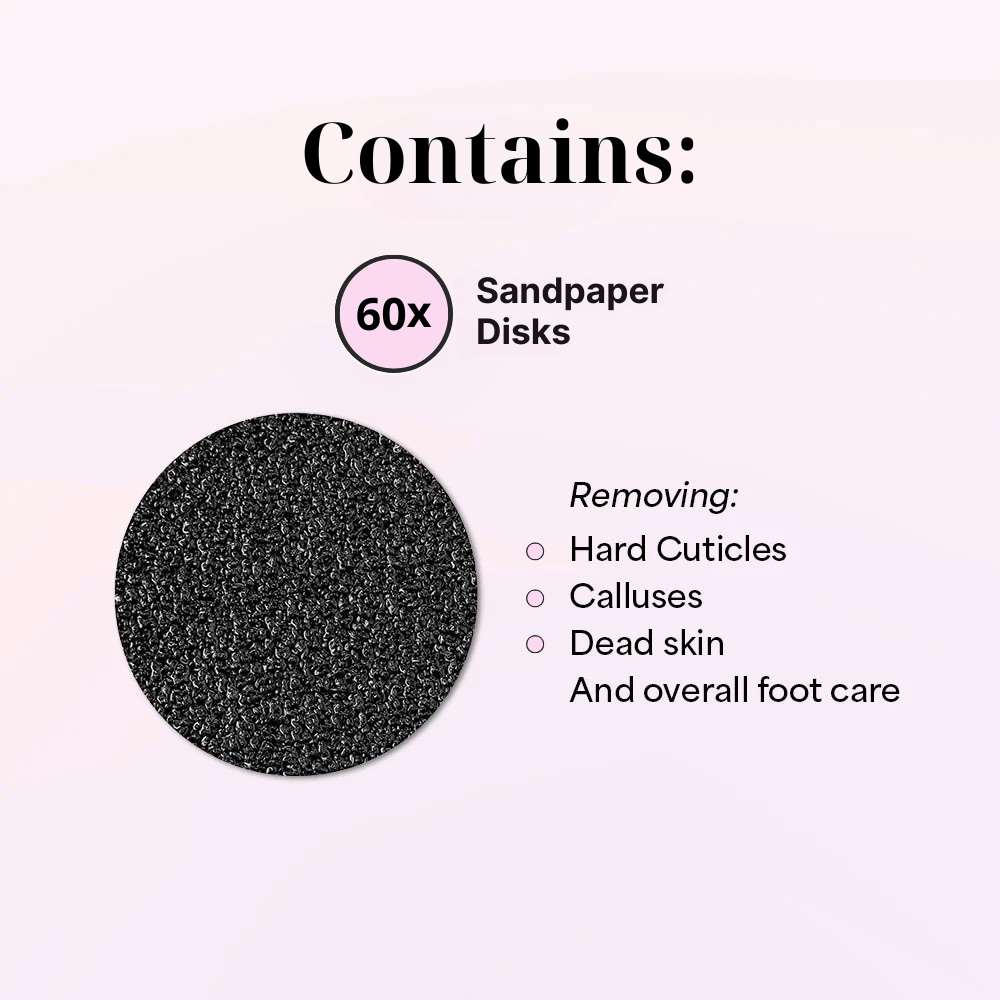 60-Pack Premium Sandpaper Discs - Dr.Heel™